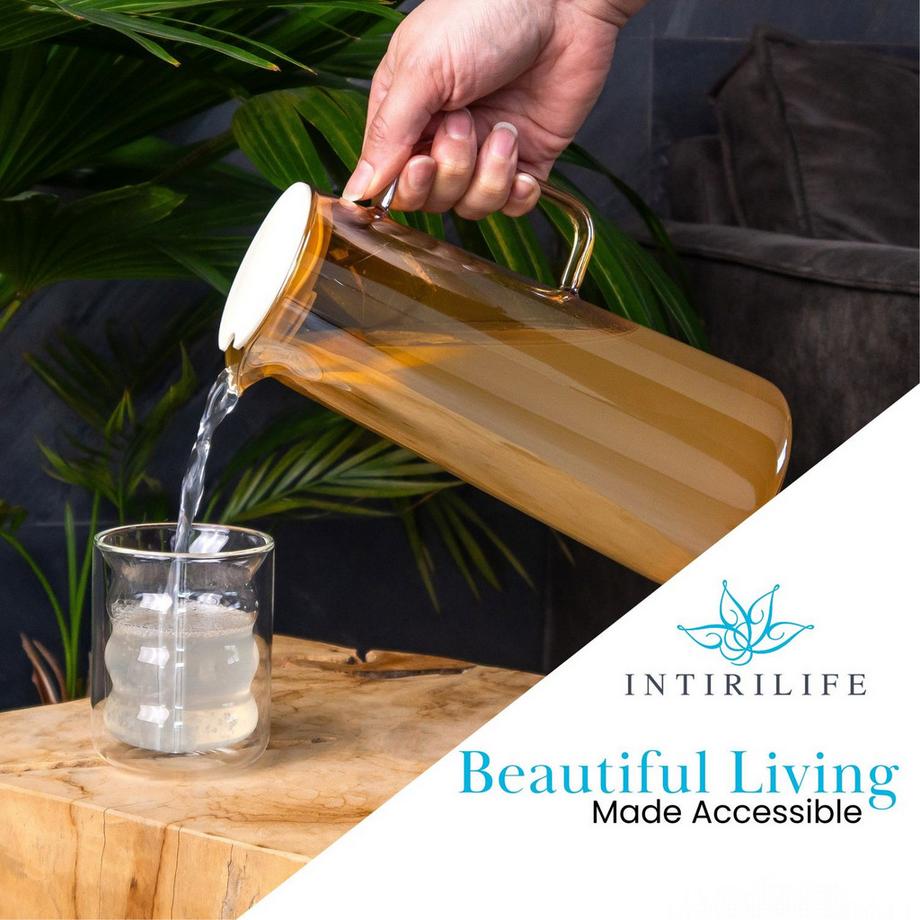 Intirilife Intirilife Carafe, Pichet en Verre, en Ambre  