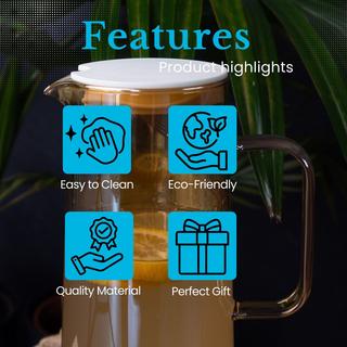 Intirilife Intirilife Carafe, Pichet en Verre, en Ambre  