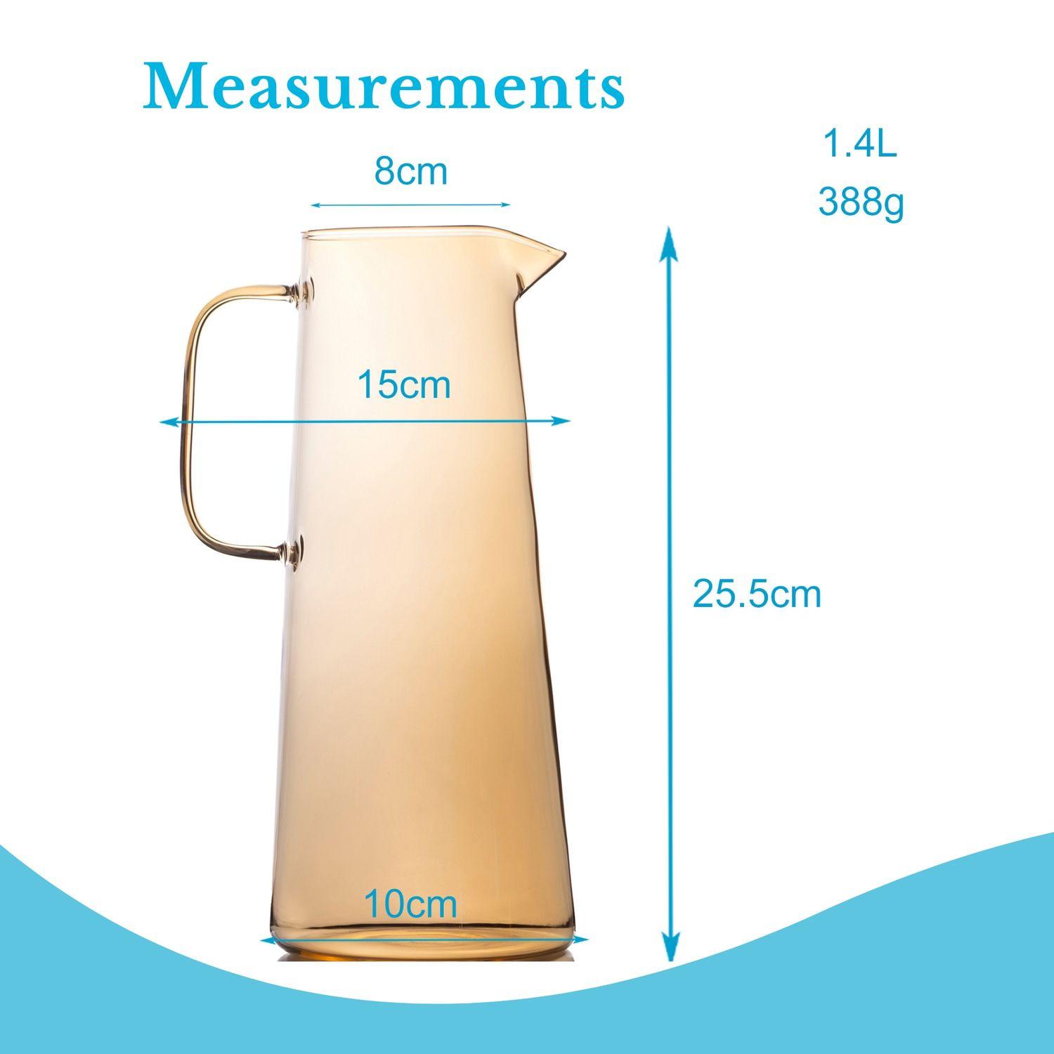 Intirilife Intirilife Carafe, Pichet en Verre, en Ambre  