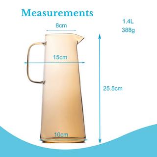 Intirilife Intirilife Carafe, Pichet en Verre, en Ambre  