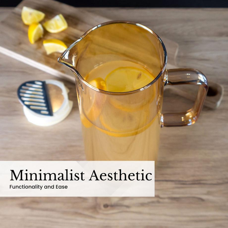 Intirilife Intirilife Karaffe Kanne aus Glas in Amber  