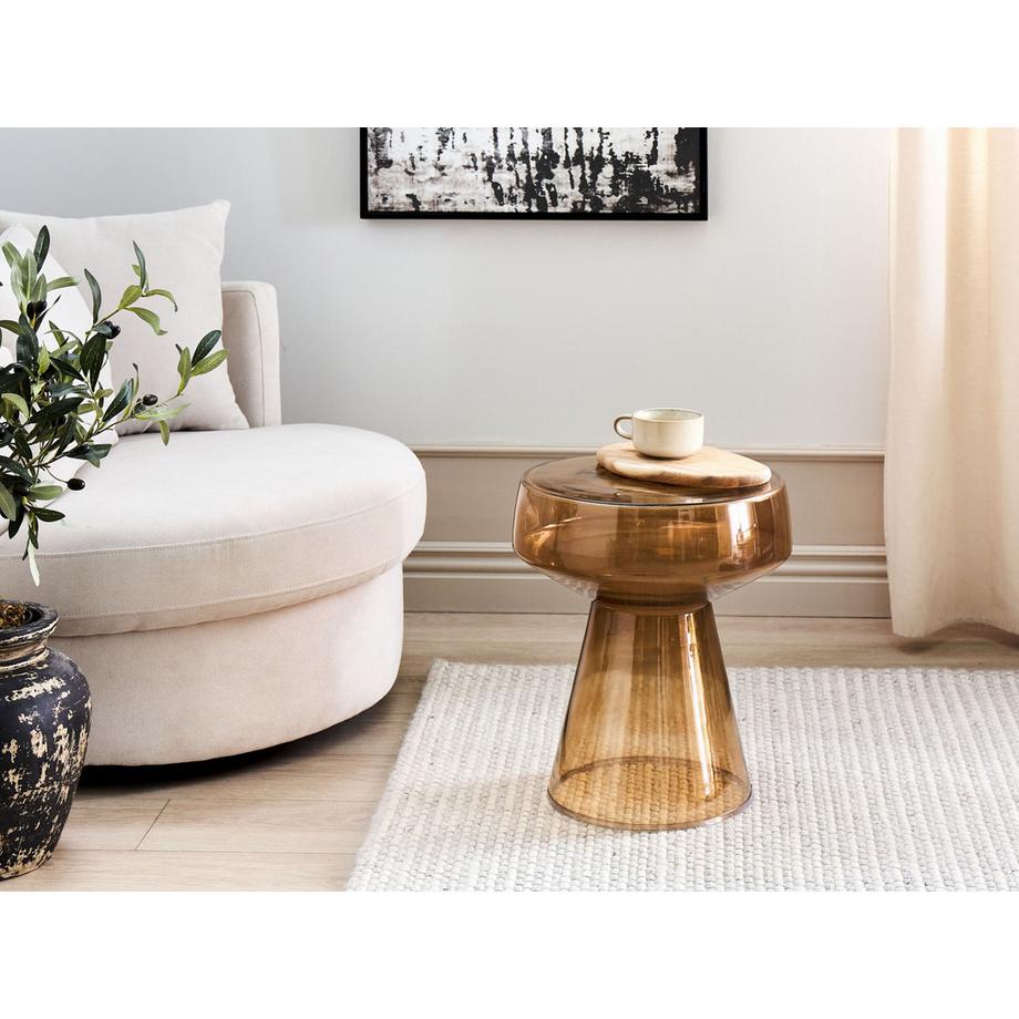 Beliani Beistelltisch aus Glas Retro LAGUNA  