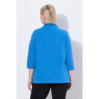 Ulla Popken Sweat-shirt Col Montant Classique avec Chaînette Décorative  