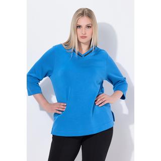 Ulla Popken Sweat-shirt Col Montant Classique avec Chaînette Décorative  
