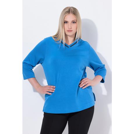 Ulla Popken Sweat-shirt Col Montant Classique avec Chaînette Décorative  