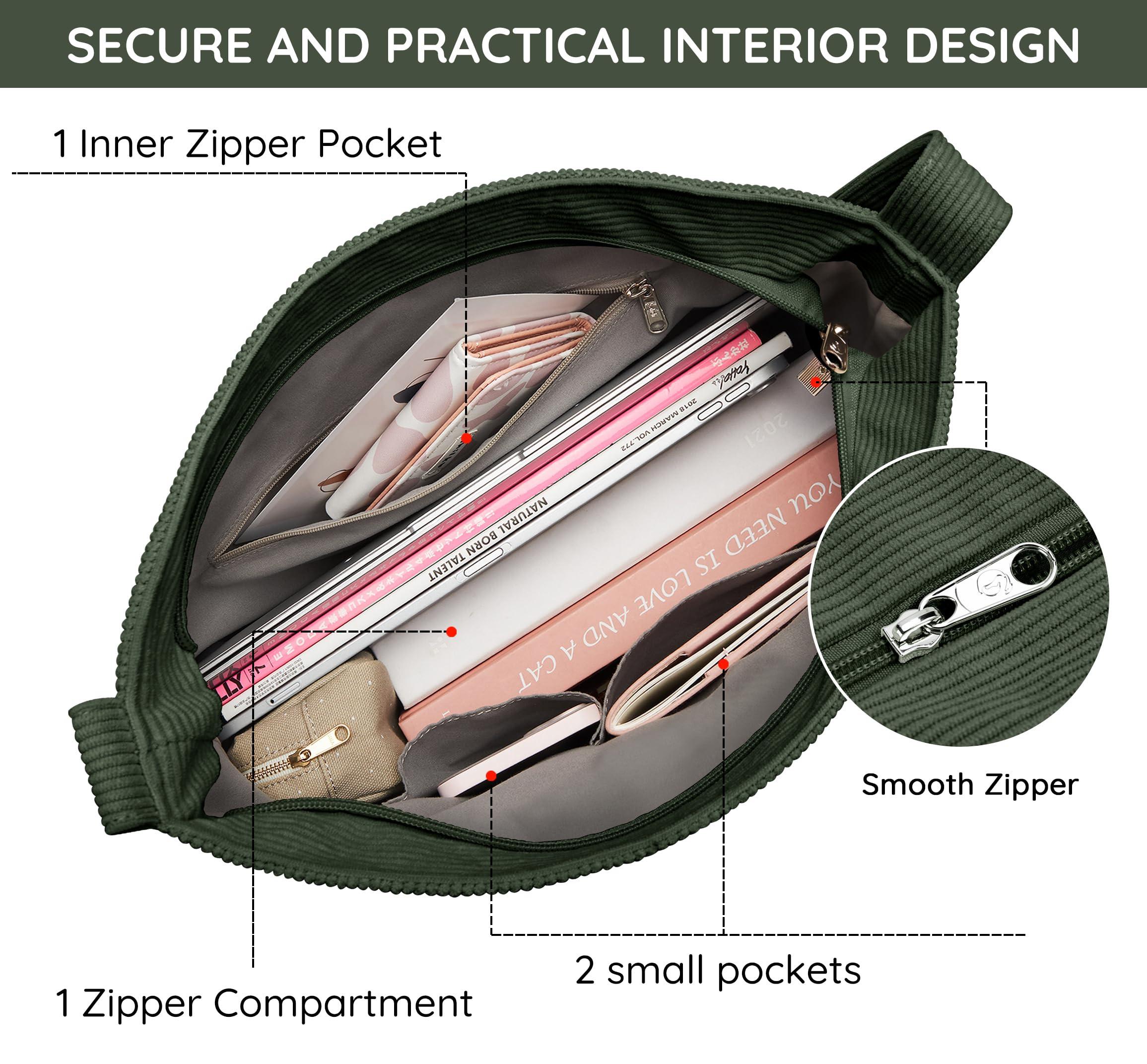 Only-bags.store Kordtasche Umhängetasche mit Reißverschluss Wasserdichter Shopper  