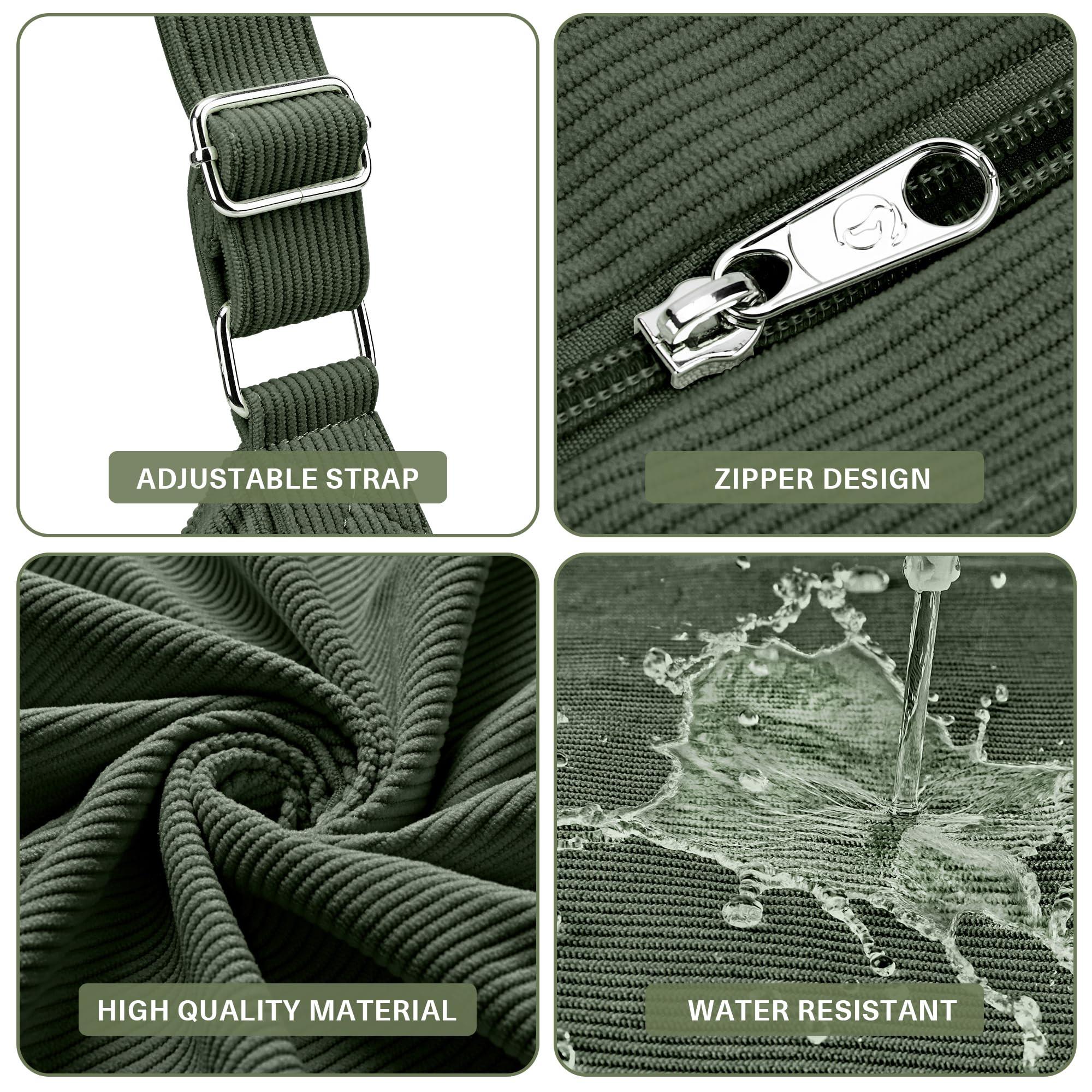 Only-bags.store Kordtasche Umhängetasche mit Reißverschluss Wasserdichter Shopper  