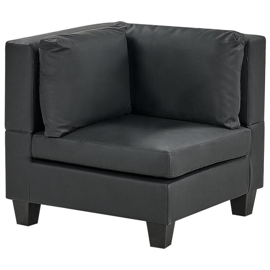 Beliani Ecksofa mit Ottomane aus Kunstleder  UNSTAD  