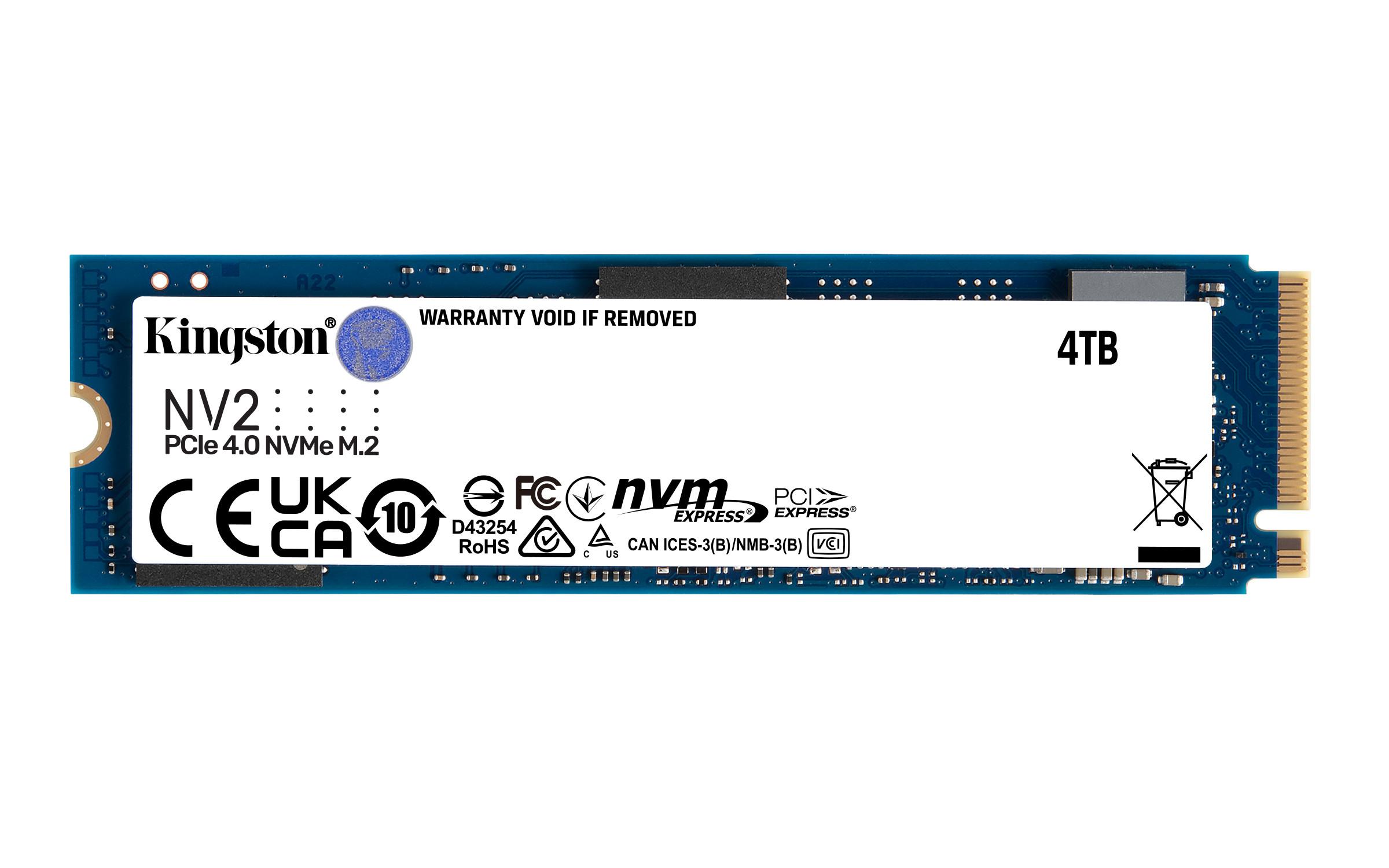 KINGSTON TECHNOLOGY  4000G NV2 M.2 2280 PCIe 4.0 NVMe SSD 