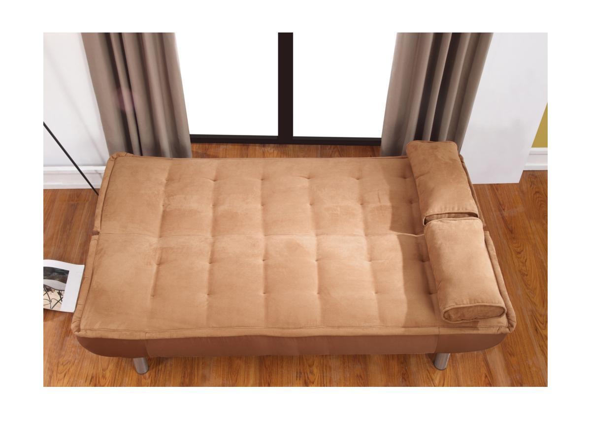 Vente-unique Schlafsofa Klappsofa Mishan Karamell  