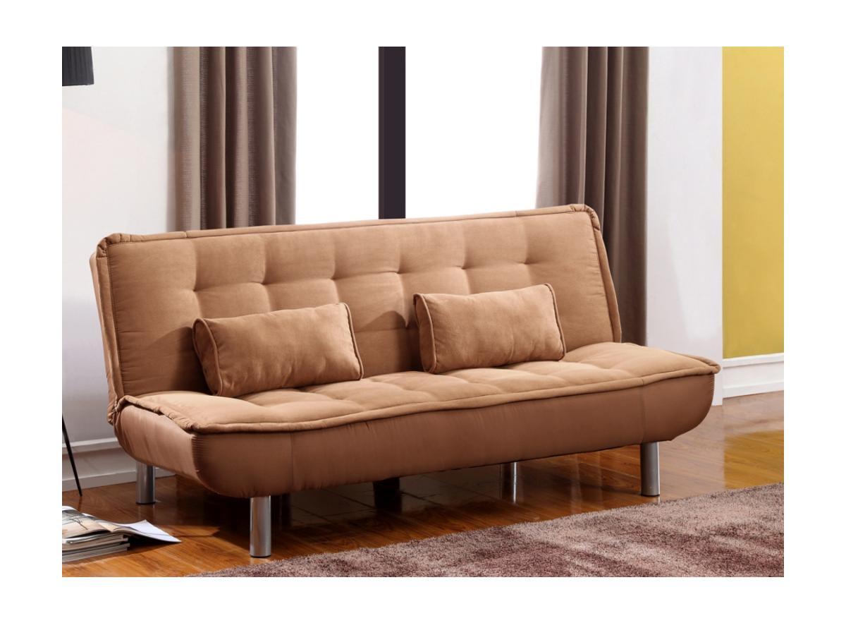 Vente-unique Schlafsofa Klappsofa Mishan Karamell  