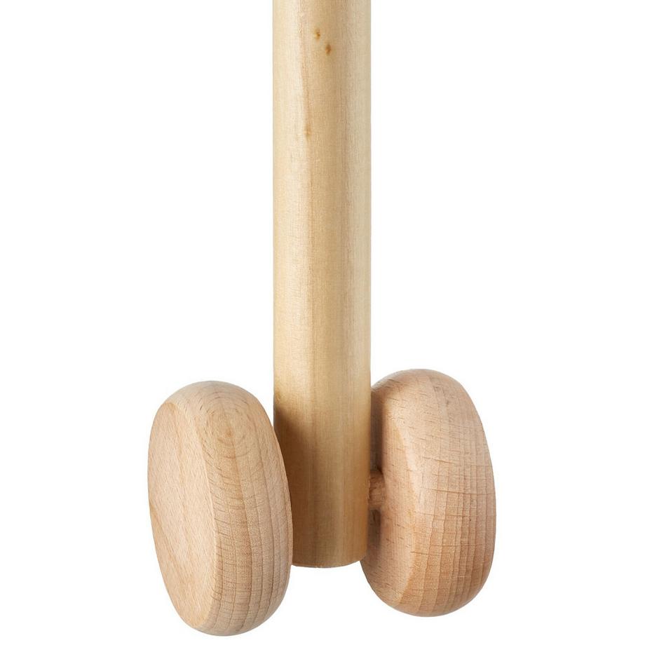 Tectake  Steckenpferd mit Holzstab und Rollen aus weichem Cord 