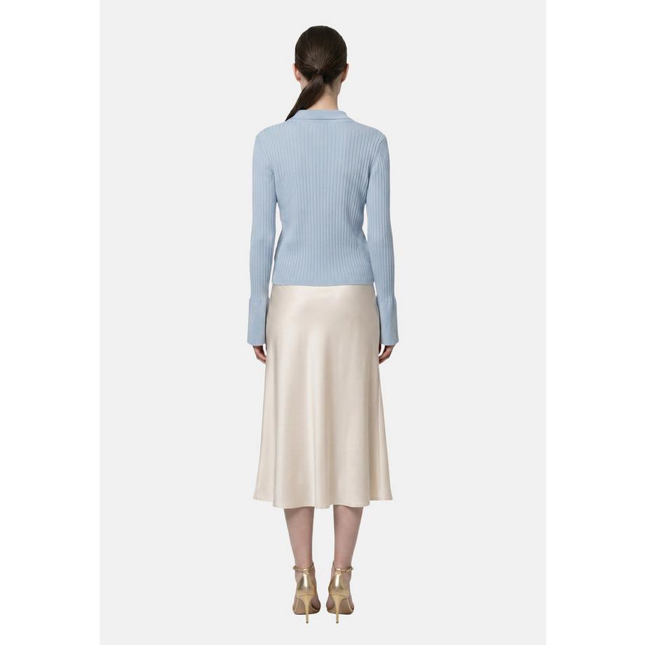 Roberta Rossi Pullover collo polo a coste  