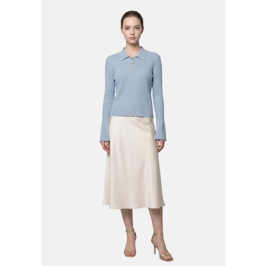 Roberta Rossi Pullover collo polo a coste  