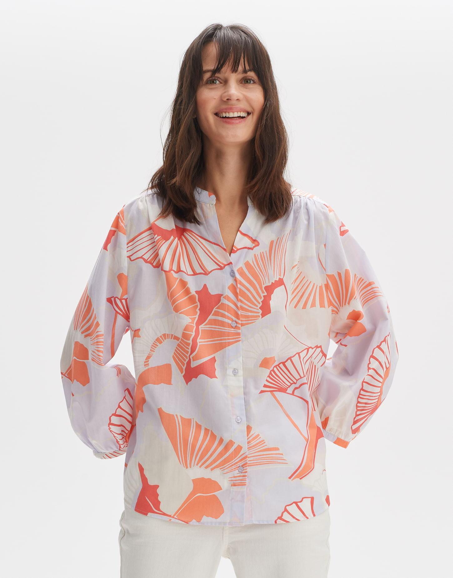 OPUS  Printbluse Faomi nature O-Form 