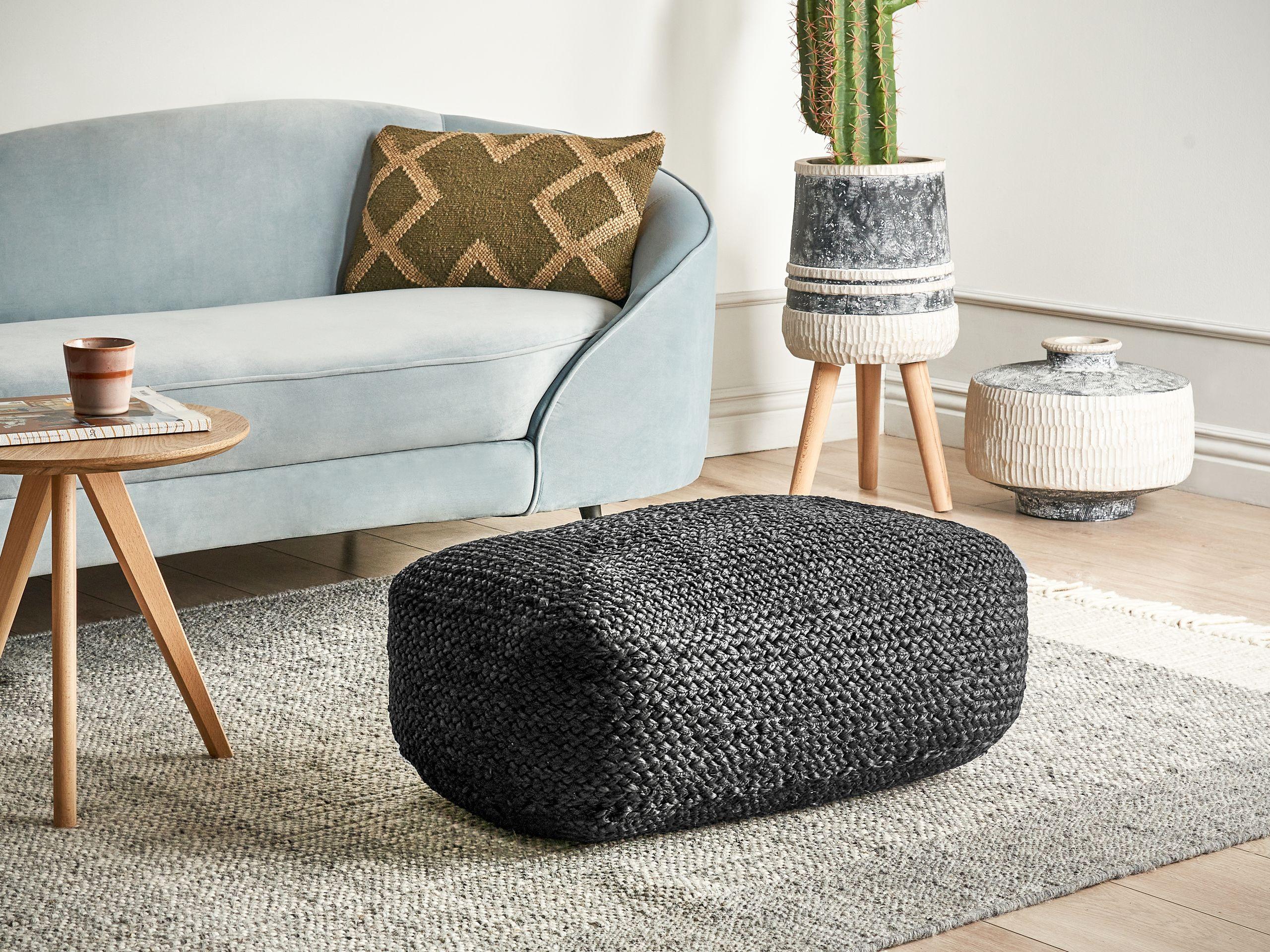 Beliani Pouf aus Jute Boho ISARDA  