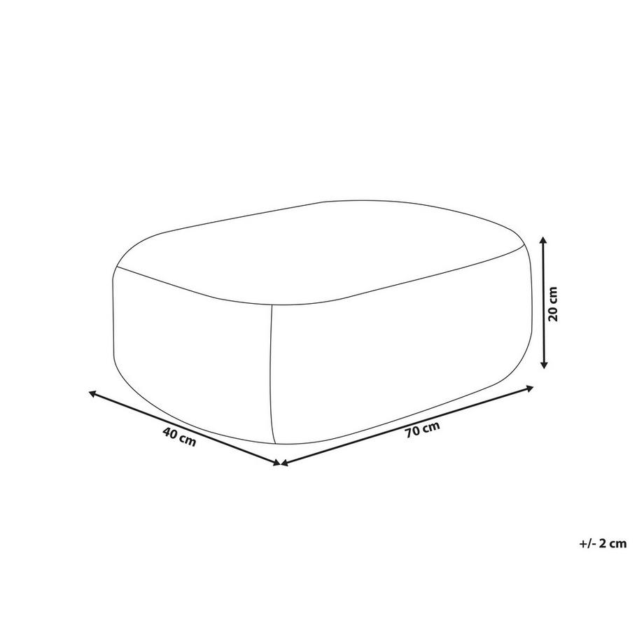 Beliani Pouf aus Jute Boho ISARDA  