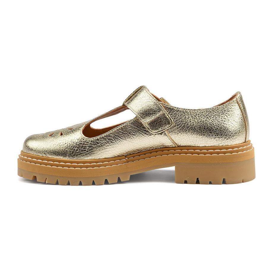 Odaje Romane Metallic Leder Derby Schuhe  