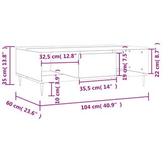 VidaXL Table basse bois d'ingénierie  