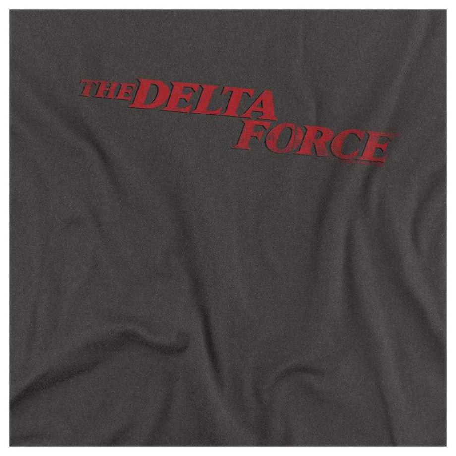 DELTA Maglietta Manica Lunga con Stampa Logo Effetto Invecchiato  