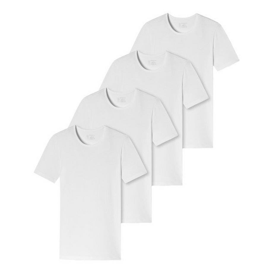 Schiesser 4er Pack Bio Baumwolle T-Shirt  