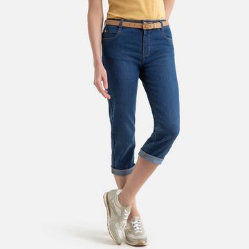 3/4-Jeans aus Stretch-Denim