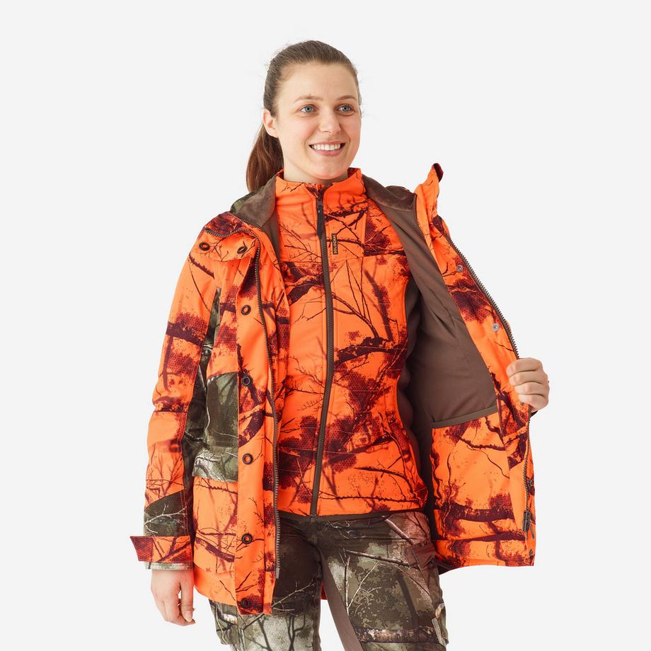 SOLOGNAC  Giacca da caccia donna 3 in 1 calda silenziosa 