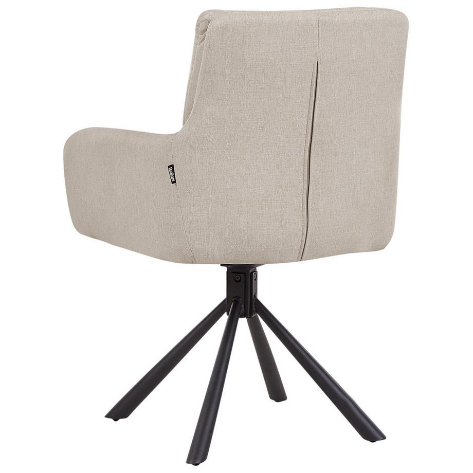 Beliani Esszimmerstuhl 2er Set aus Stoff  SARDOAL  