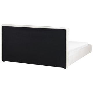 Beliani Lit avec sommier en Tissu Scandinave BAJONNA  