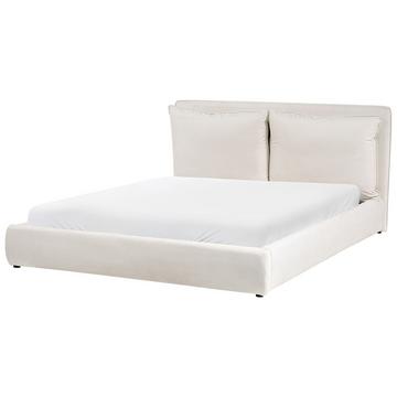 Lit avec sommier en Tissu Scandinave BAJONNA