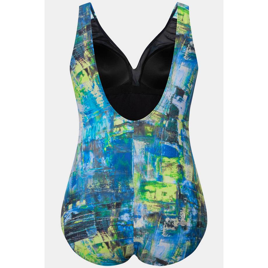 Ulla Popken Costume da bagno Frange Scollo a Cuore Coppe Morbide  