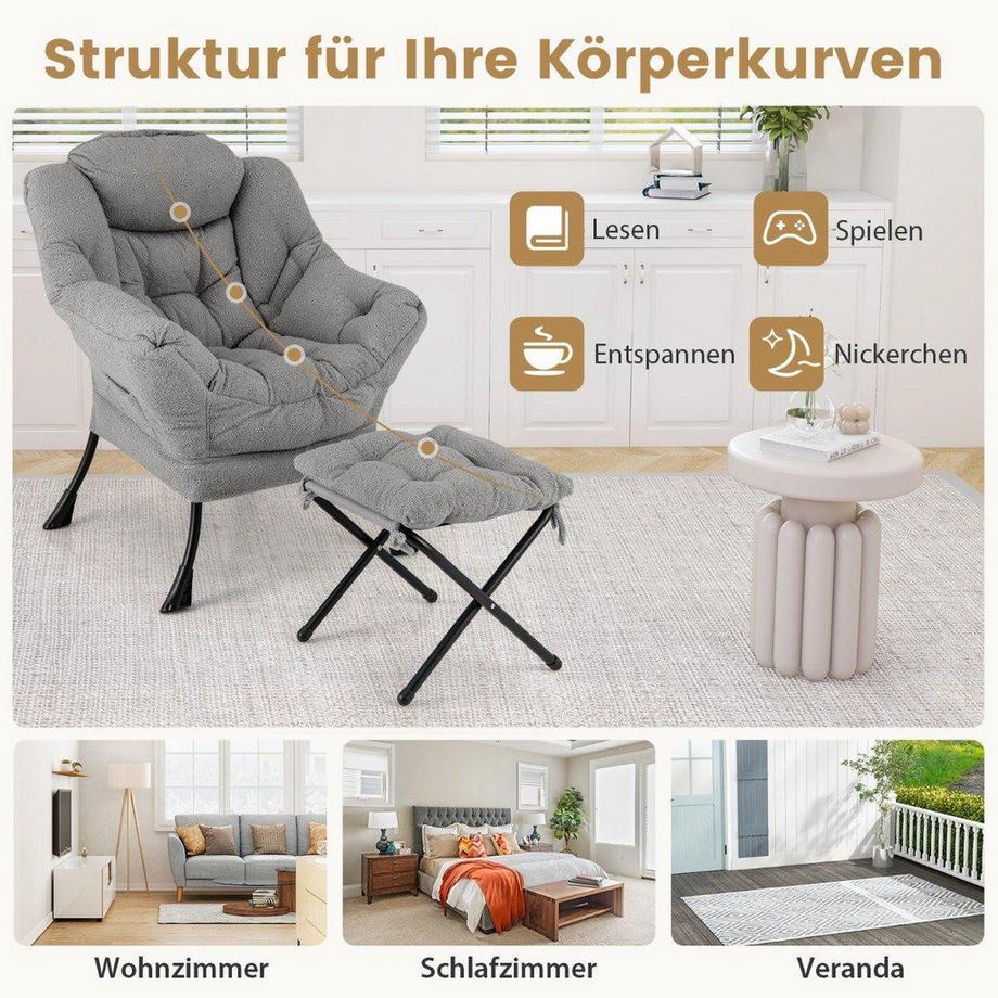 Northix Relaxsessel mit Ottomane  
