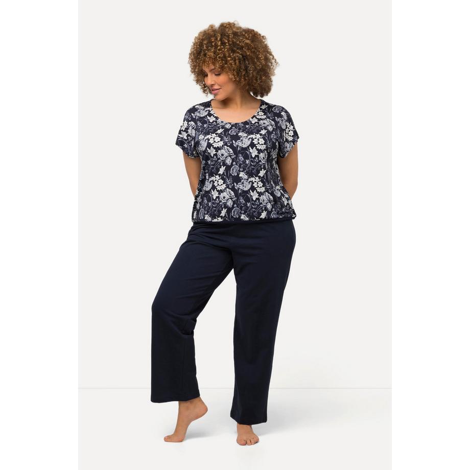 Ulla Popken Pantaloni sportivi Gamba dritta Cintura elastica  