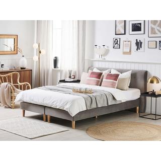 Beliani Boxspring Bett aus Samtstoff Modern MARQUISE  