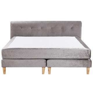 Beliani Boxspring Bett aus Samtstoff Modern MARQUISE  