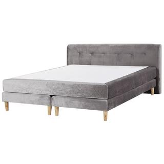 Beliani Boxspring Bett aus Samtstoff Modern MARQUISE  