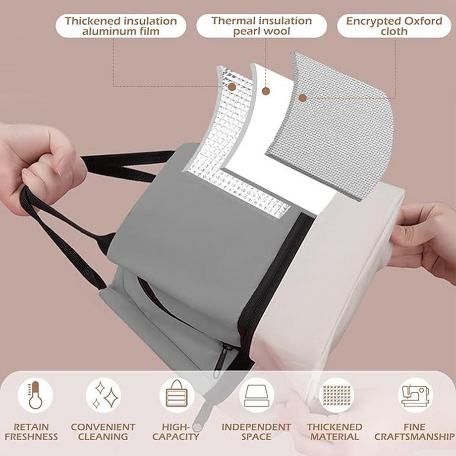 Only-bags.store  Tragbare isolierte Tasche, für Outdoor-Picknick-Reisen 