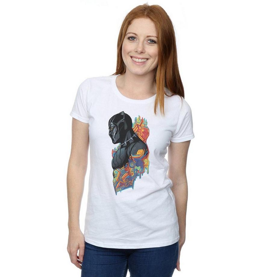 MARVEL Black Panther T-Shirt Stampata  