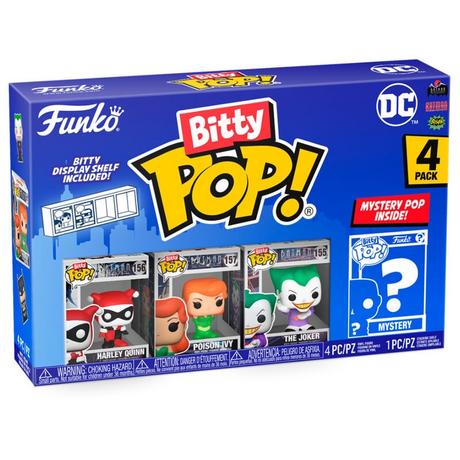 Funko  Bitty Pop! Harley Quinn, The Joker, Poison Ivy und Mystery (4Teile) 