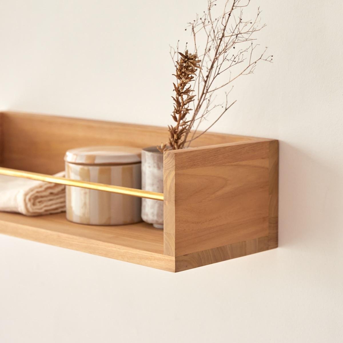 Tikamoon Etagère de salle de bain en teck massif 60 cm Sasha  