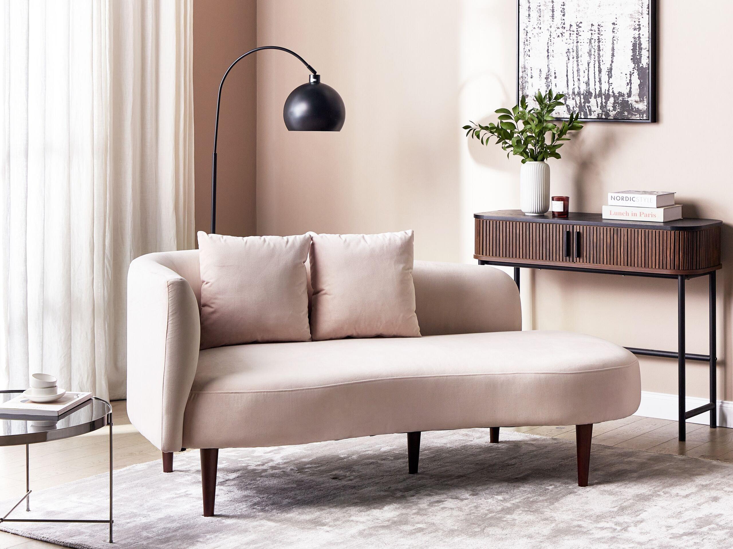 Beliani Chaise longue côté gauche en Velours Moderne CHAUMONT  