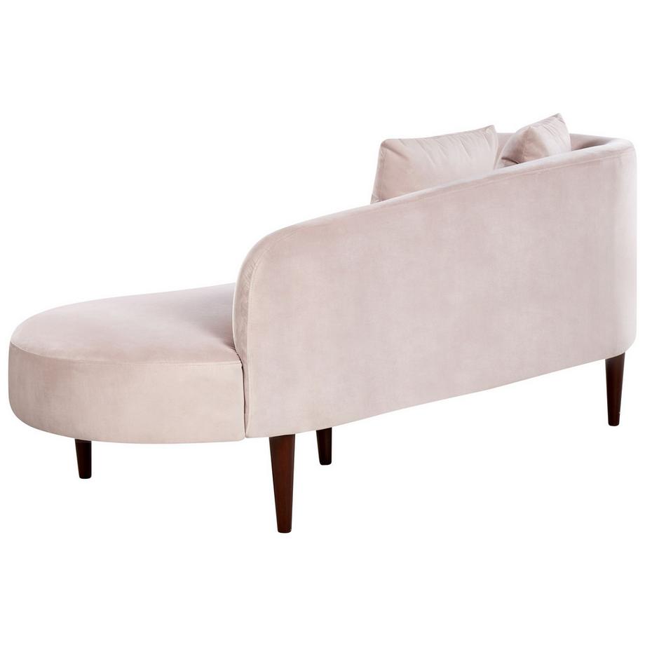 Beliani Linksseitige Chaiselounge aus Samtstoff Modern CHAUMONT  