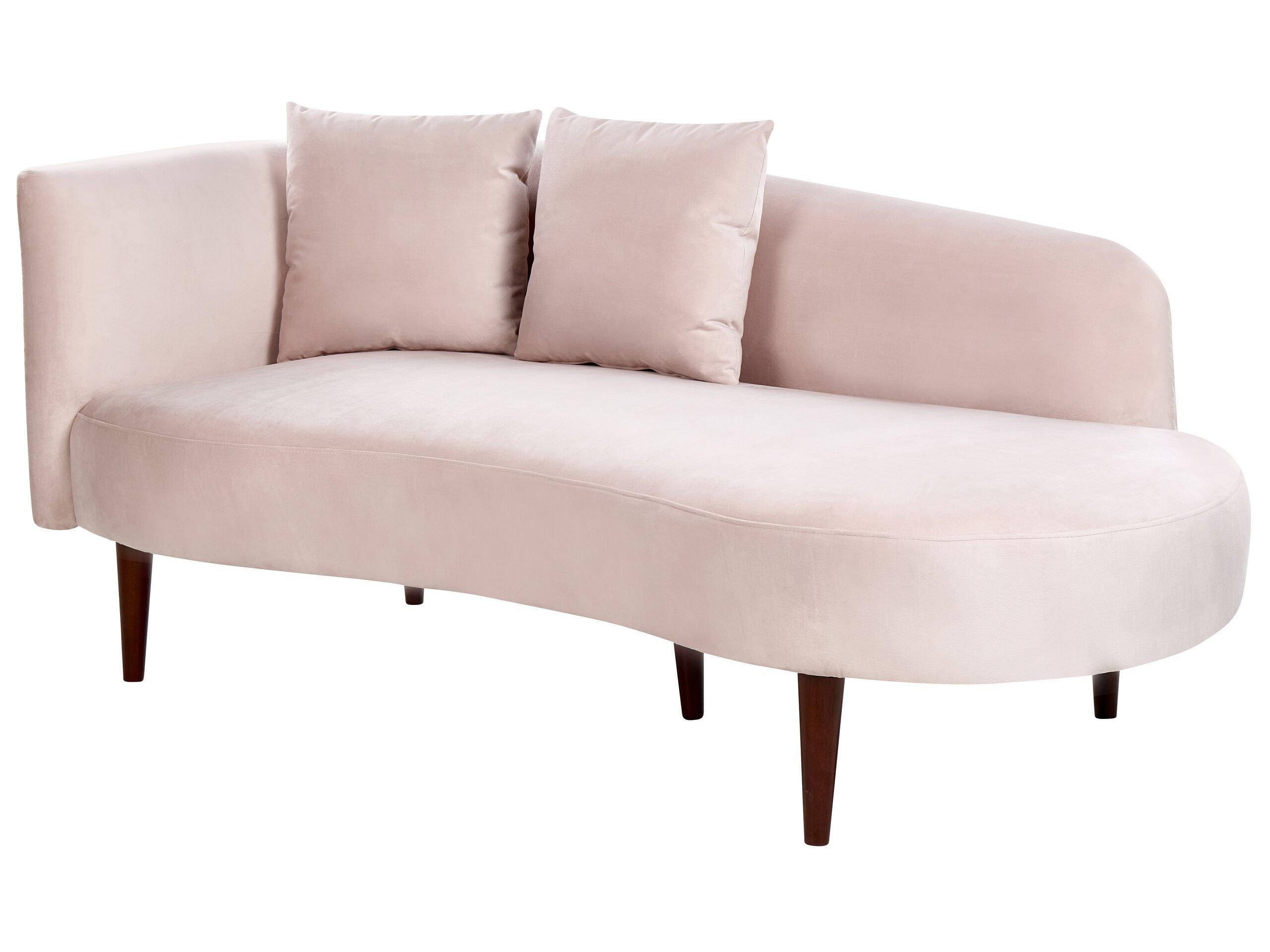 Beliani Chaiselongue aus Samtstoff Modern CHAUMONT  