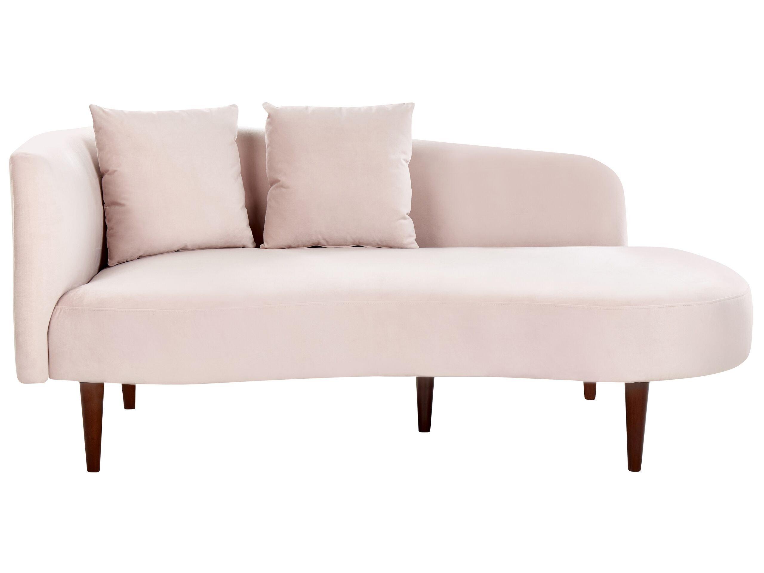 Beliani Chaiselongue aus Samtstoff Modern CHAUMONT  