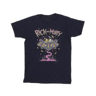 Rick And Morty Rick and Morty Spaceship Bedrucktes T-Shirt  
