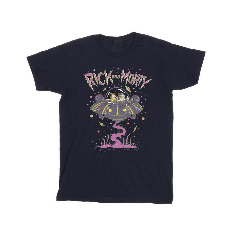 Rick And Morty Rick and Morty T-Shirt Graphique Vaisseau Spatial  