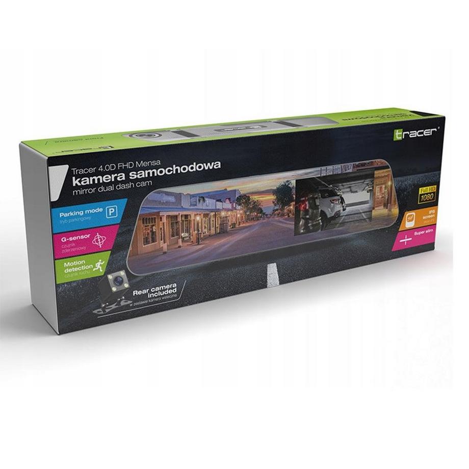 TRACER  Caméra de voiture avec détecteur de mouvement - Dashcam - HD 