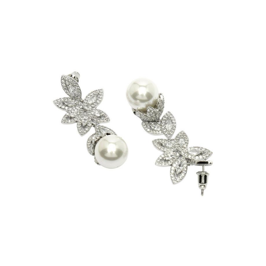 AVANT-GARDE PARIS  Diva Kollektion Zirkonia-Hohle Florale Hängeohrringe 