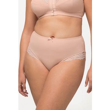 Culotte midi, dentelle transparente sur le côté