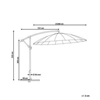 Beliani Parasol suspendu en Polyester CALABRIA  